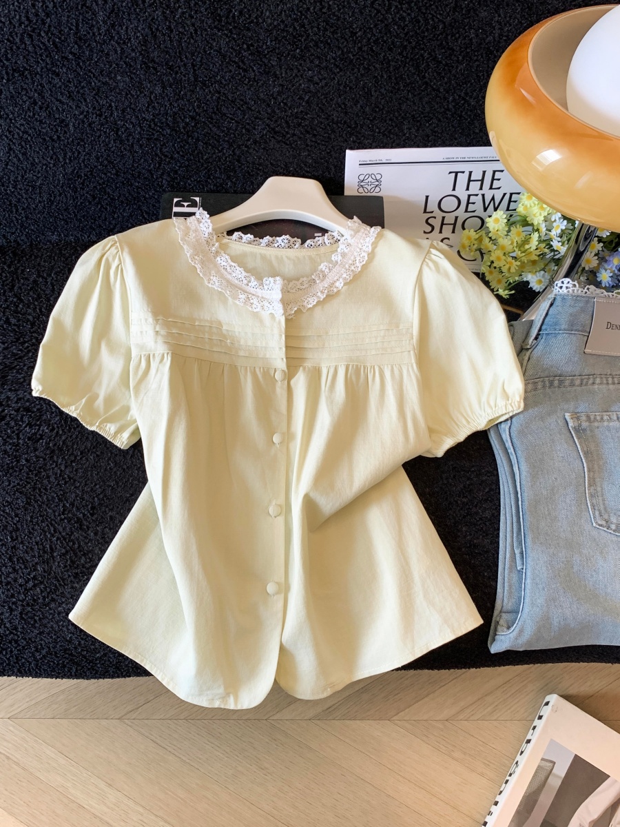 Summer Sweet Fresh Lace Trim Top for Women - Style 5b23dc - Image 2