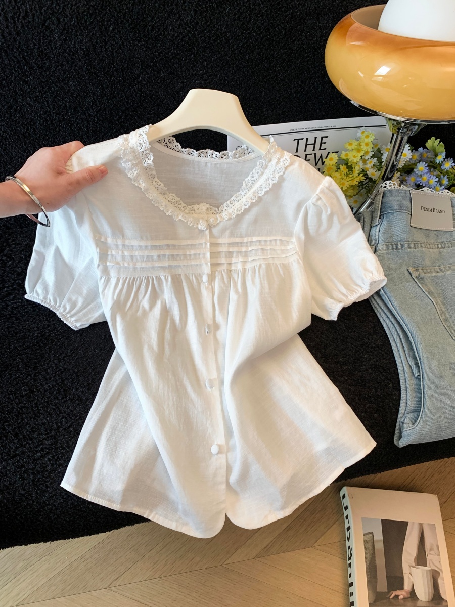 Summer Sweet Fresh Lace Trim Top for Women - Style 5b23dc - Image 3