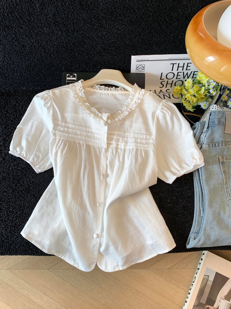 Summer Sweet Fresh Lace Trim Top for Women - Style 5b23dc - Image 4