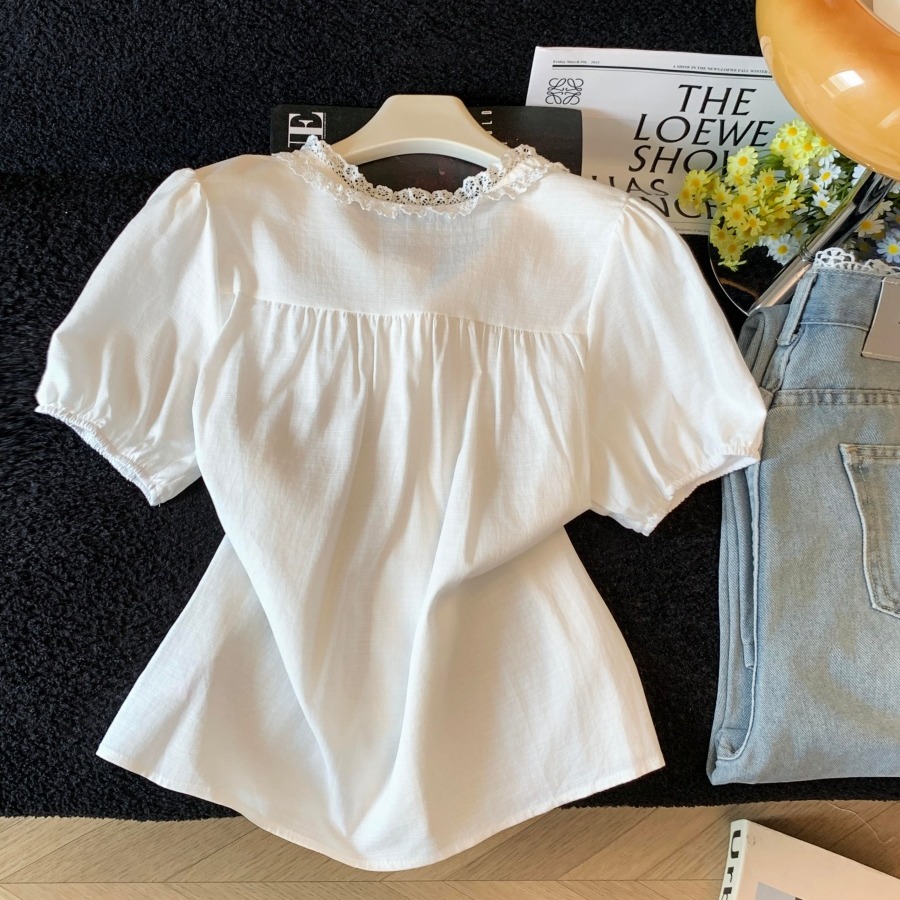 Summer Sweet Fresh Lace Trim Top for Women - Style 5b23dc - Image 5