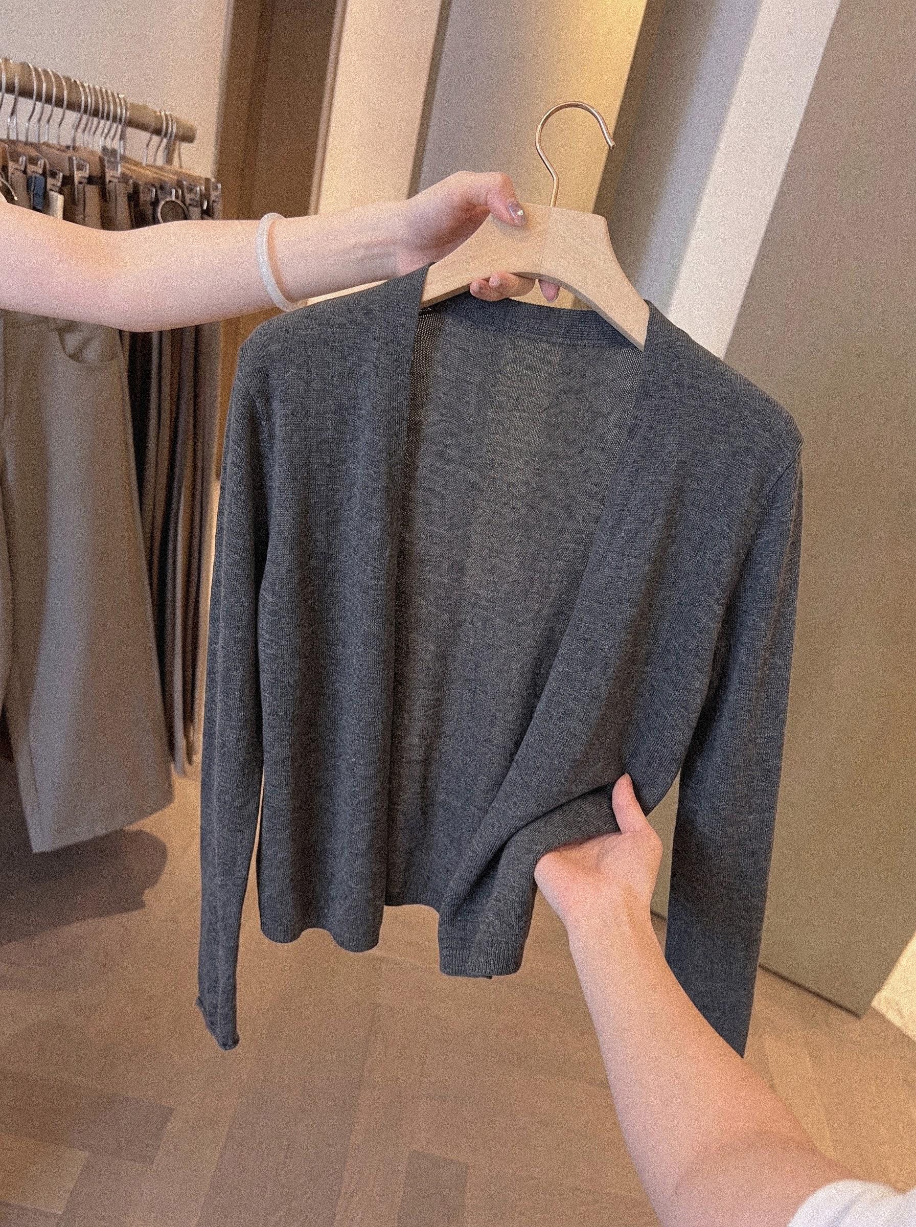Women's Lightweight Knit Cardigan Sweater 2026 Relaxed Rolled-Edge Casual Top - Image 4